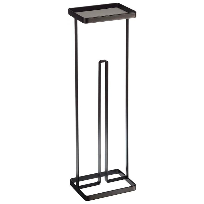 Černý kovový stojan na toaletní papír Yamazaki Tower 52 cm YAMAZAKI