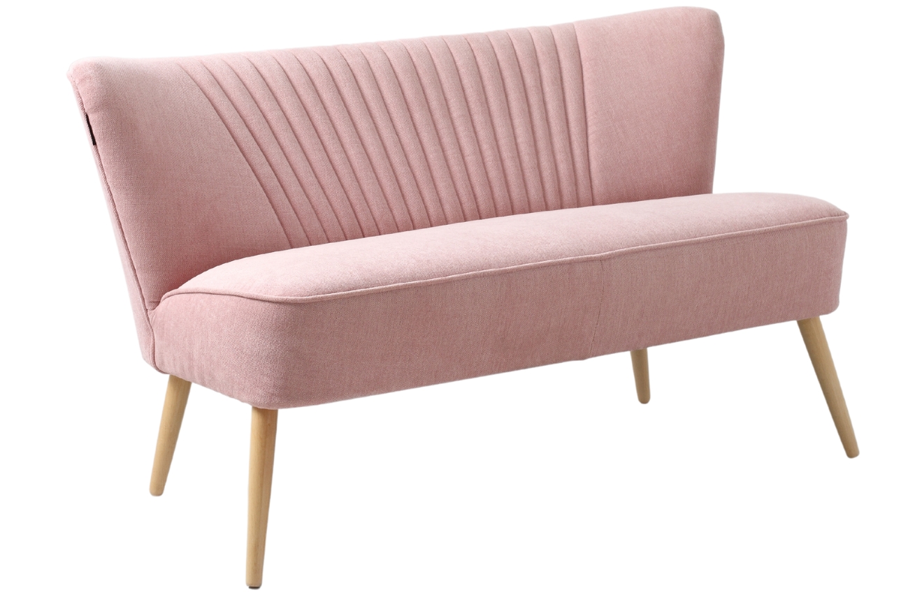 Nordic Design Světle růžová látková dvoumístná pohovka Ron 123 cm Nordic Design