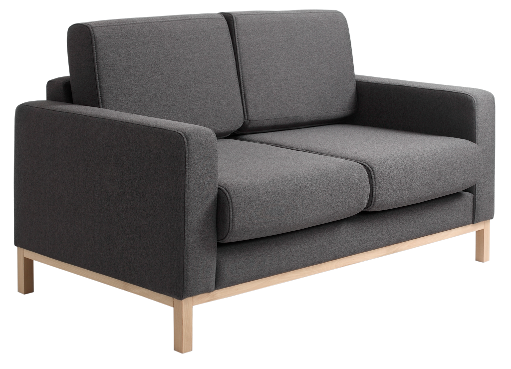 Nordic Design Antracitově šedá látková dvoumístná pohovka Skandi 160 cm Nordic Design