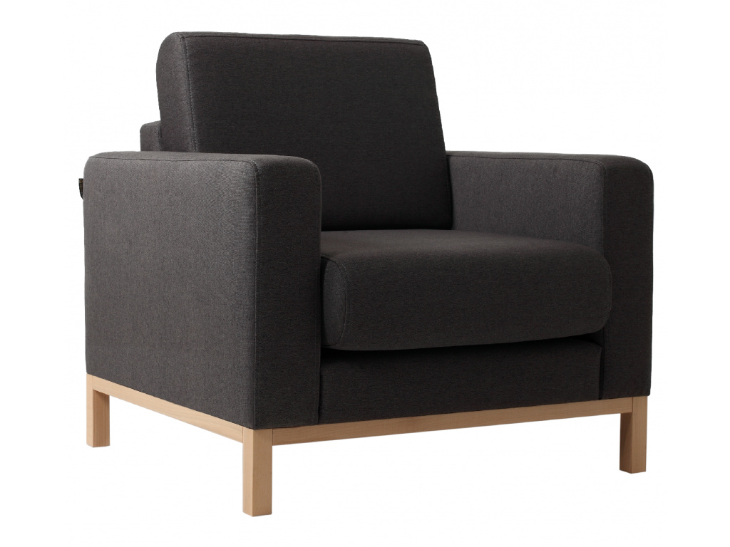 Nordic Design Antracitově šedé látkové křeslo Skandi Nordic Design