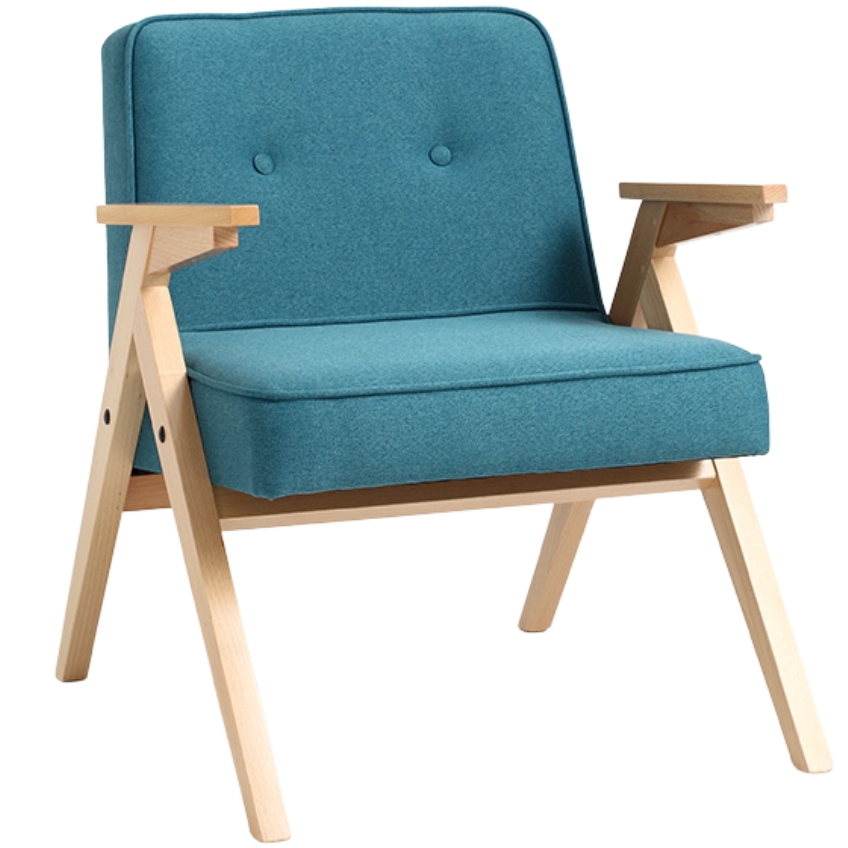 Nordic Design Modré látkové křeslo Vinnie Nordic Design