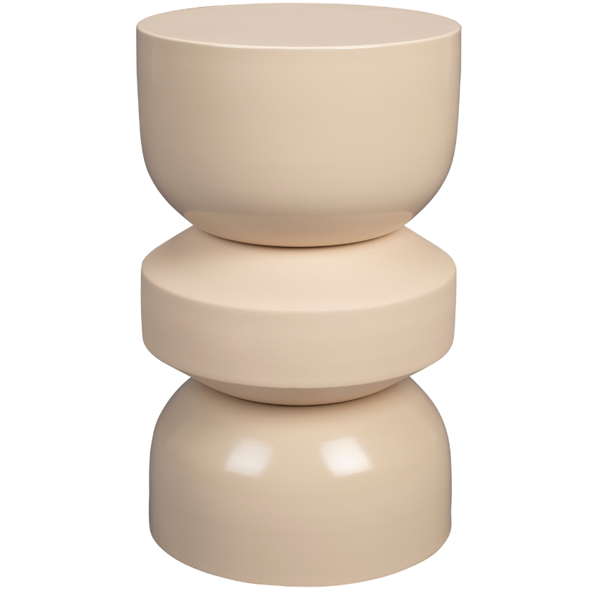 Béžový kovový odkládací stolek DUTCHBONE APOLLO 29 cm Dutchbone