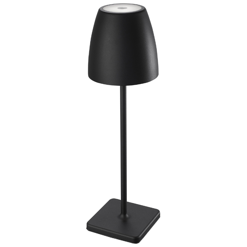 Černá kovová nabíjecí stolní LED lampa Nova Luce Colt M Nova Luce