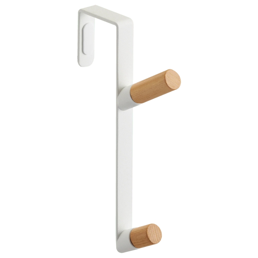 Bílý kovový věšák na dveře Yamazaki Tower YAMAZAKI