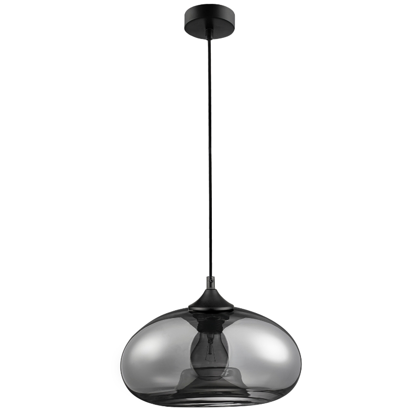 Šedé skleněné závěsné světlo Nova Luce Savaz 28 cm Nova Luce