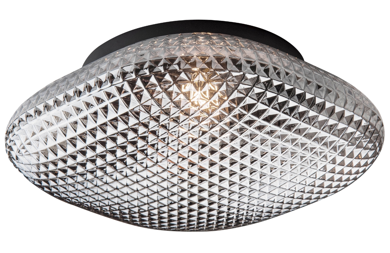 Šedé skleněné stropní světlo Nova Luce Sens 25 cm Nova Luce