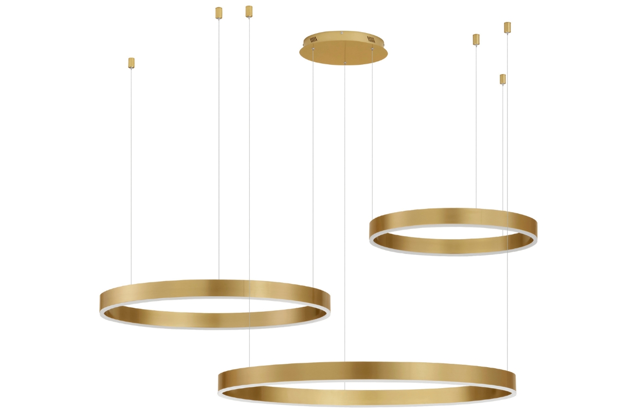 Zlaté kovové závěsné LED světlo Nova Luce Motif Nova Luce
