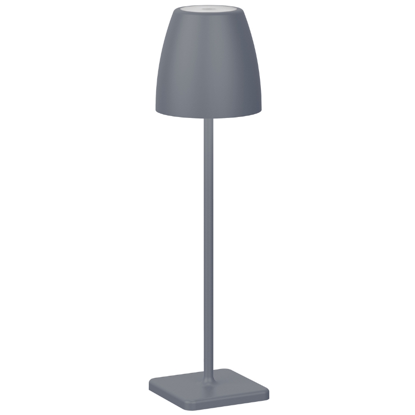 Šedá kovová nabíjecí stolní LED lampa Nova Luce Colt M Nova Luce