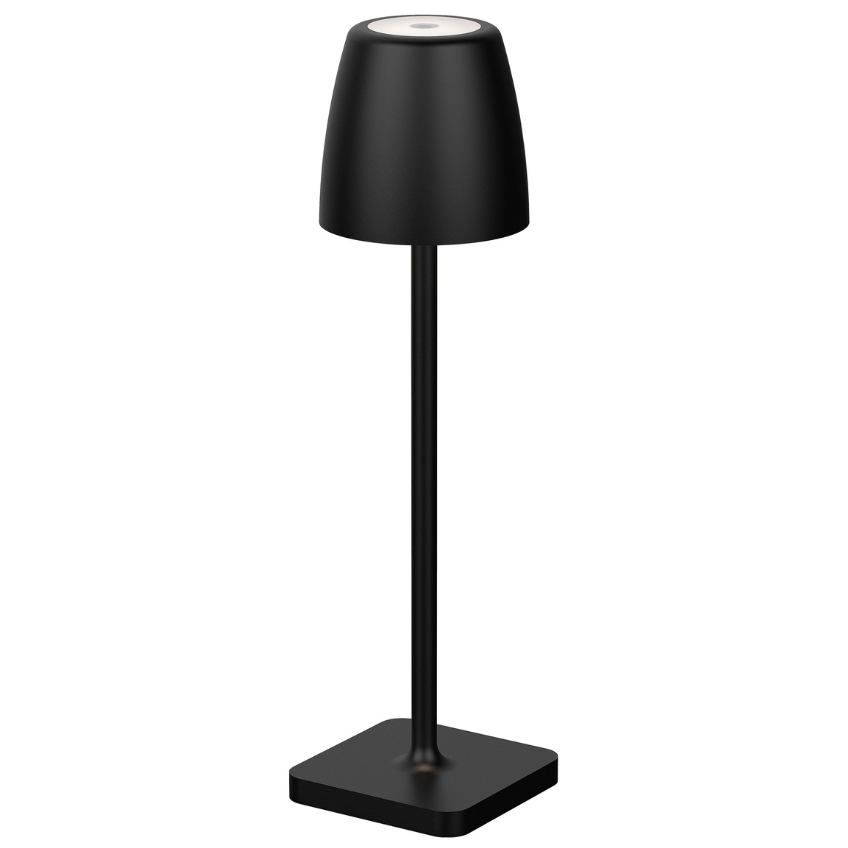 Černá kovová nabíjecí stolní LED lampa Nova Luce Colt S Nova Luce