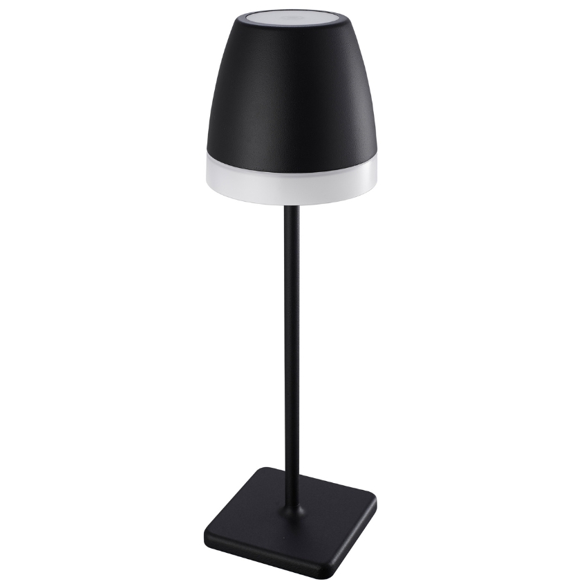 Černobílá kovová nabíjecí stolní LED lampa Nova Luce Colt M Nova Luce
