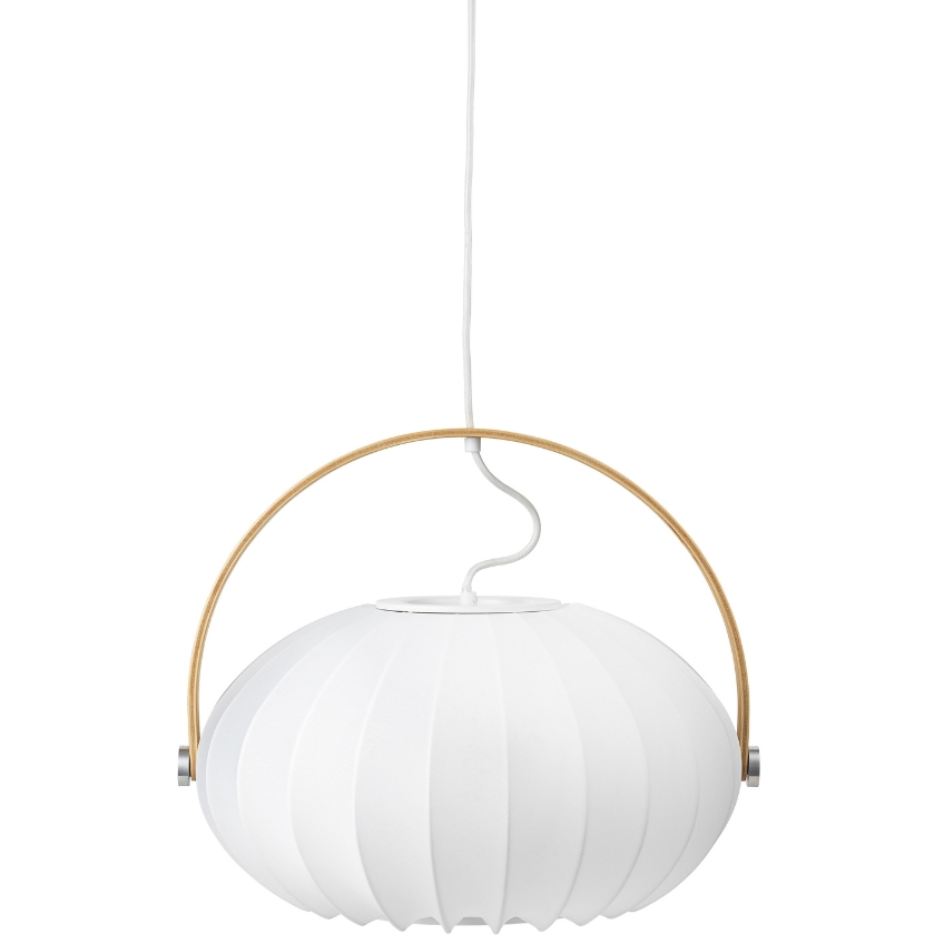 Bílé závěsné světlo Halo Design DC Textile 40 cm Halo Design