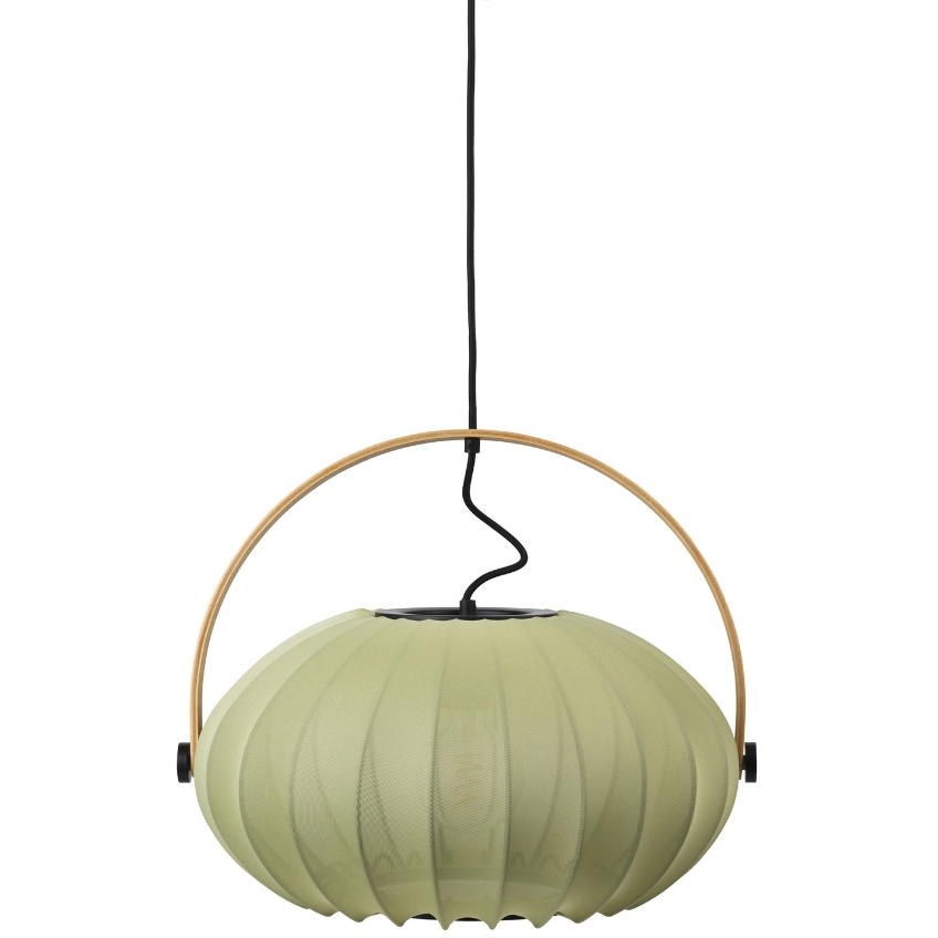 Zelené závěsné světlo Halo Design DC Textile 40 cm Halo Design
