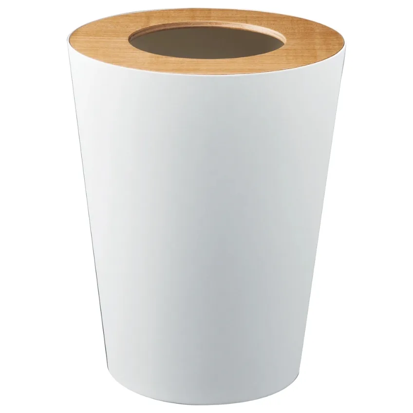 Kulatý kovový odpadkový koš Yamazaki Rin 10 l