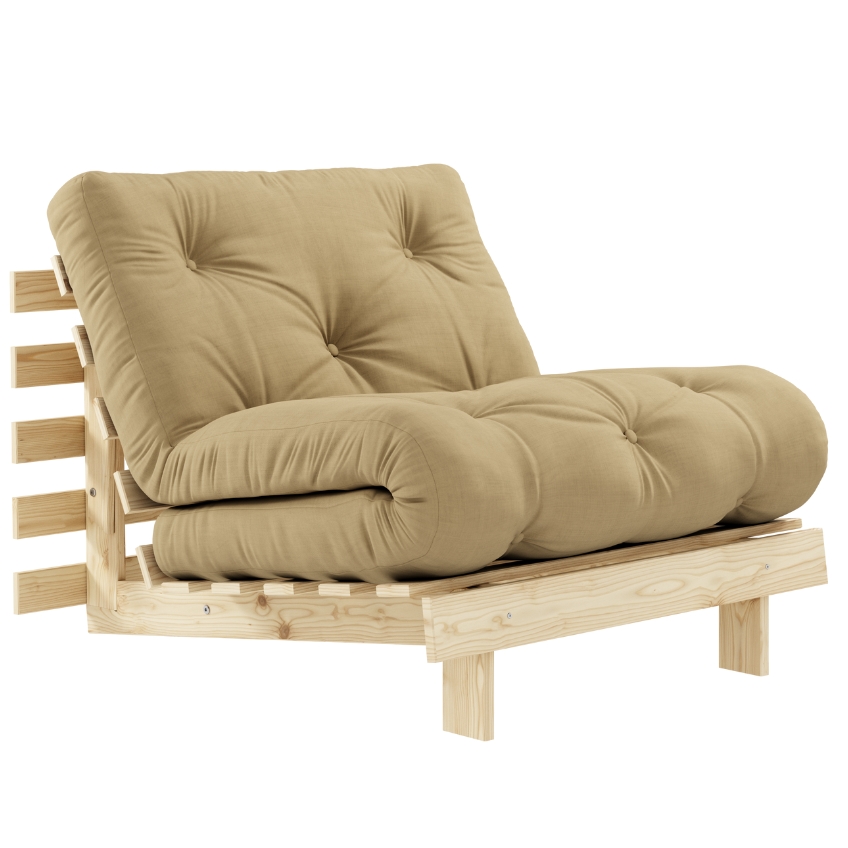 Tmavě béžové rozkládací křeslo Karup Design Roots Karup Design