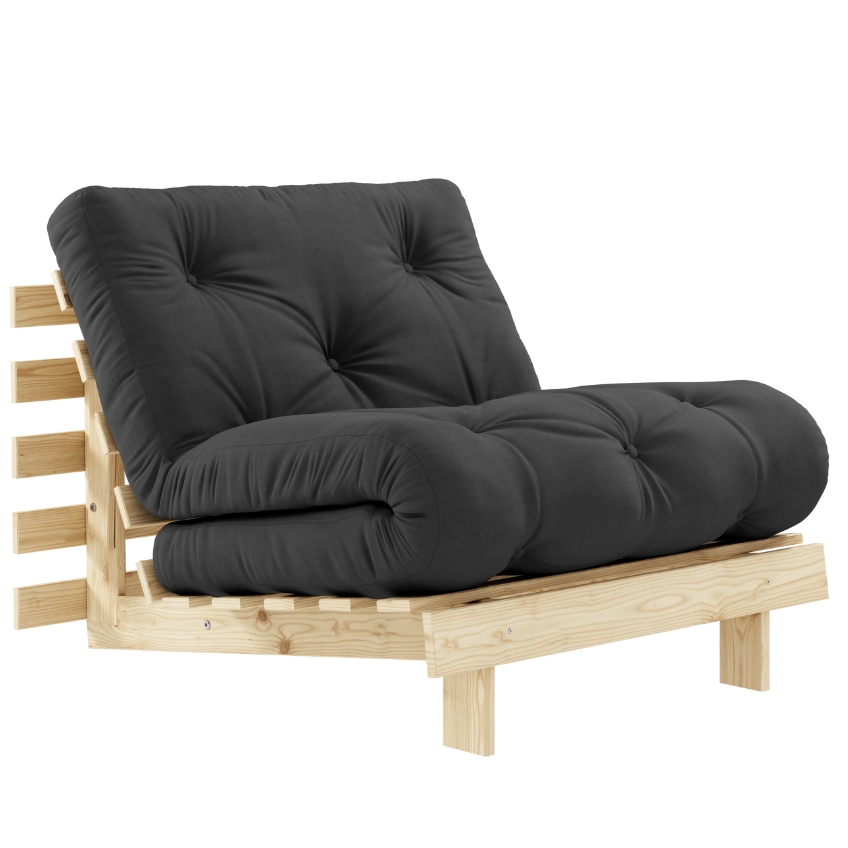 Tmavě šedé rozkládací křeslo Karup Design Roots Karup Design