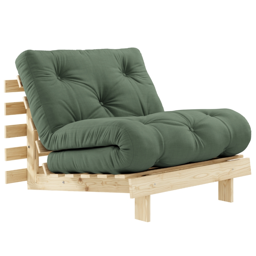 Zelené rozkládací křeslo Karup Design Roots Karup Design