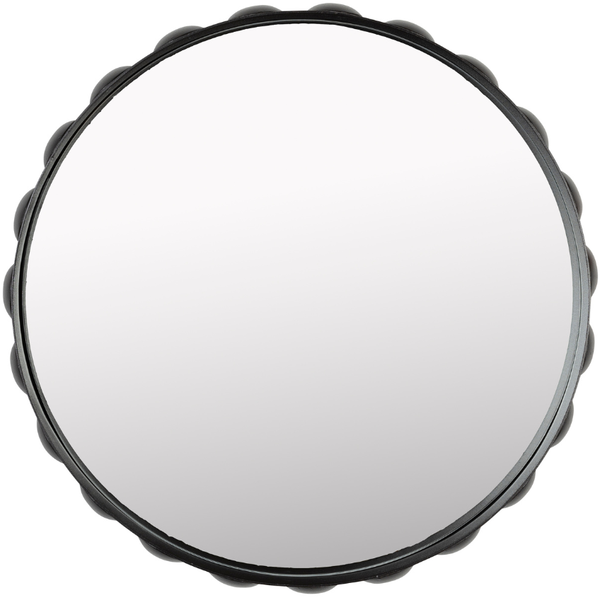 Černé kovové závěsné zrcadlo ZUIVER BUBBLES 50 cm Zuiver