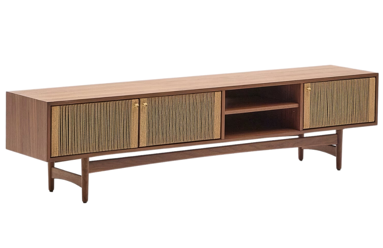 Ořechový TV stolek Kave Home Elan 200 x 40 cm Kave Home