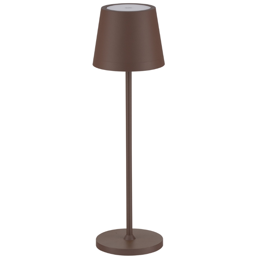 Hnědá kovová nabíjecí stolní LED lampa Nova Luce Seina Nova Luce