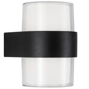 Čern&eacute; kovov&eacute; venkovn&iacute; n&aacute;stěnn&eacute; LED světlo Nova Luce Darf II. Nova Luce