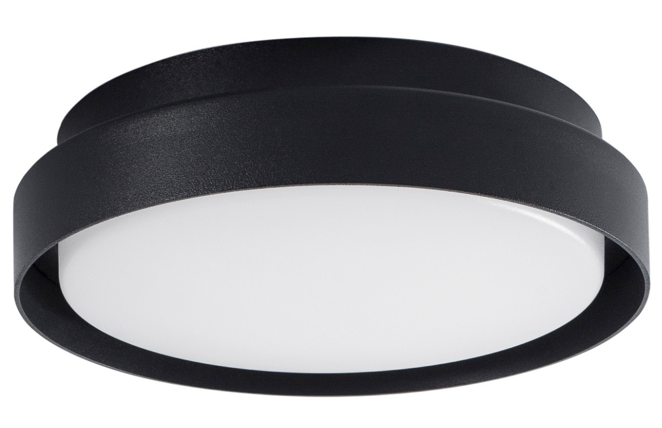 Černé kovové venkovní stropní LED světlo Nova Luce Oliver 27 cm Nova Luce