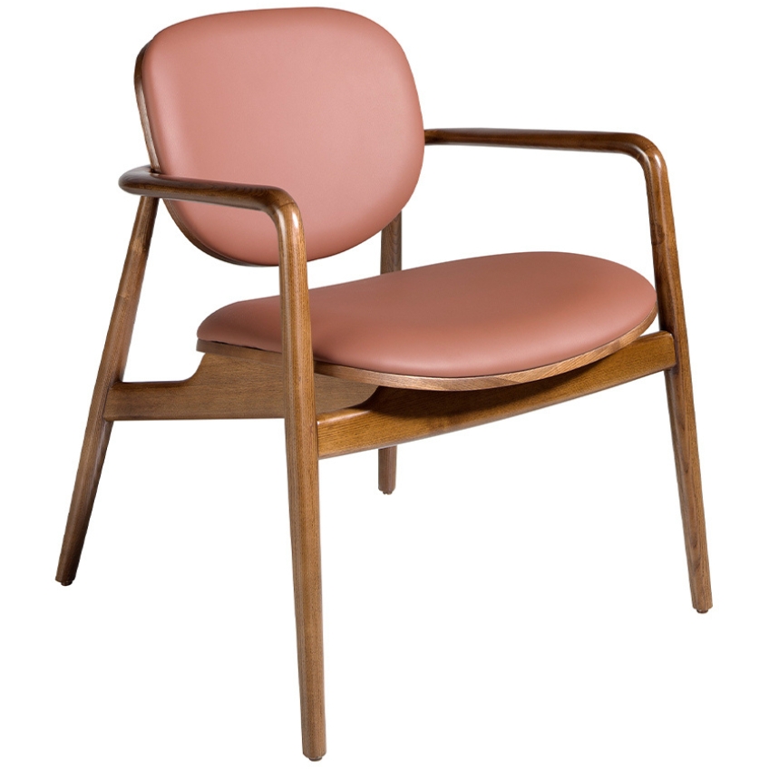 Cihlově hnědé koženkové křeslo Angel Cerdá No. 4118 Angel Cerdá