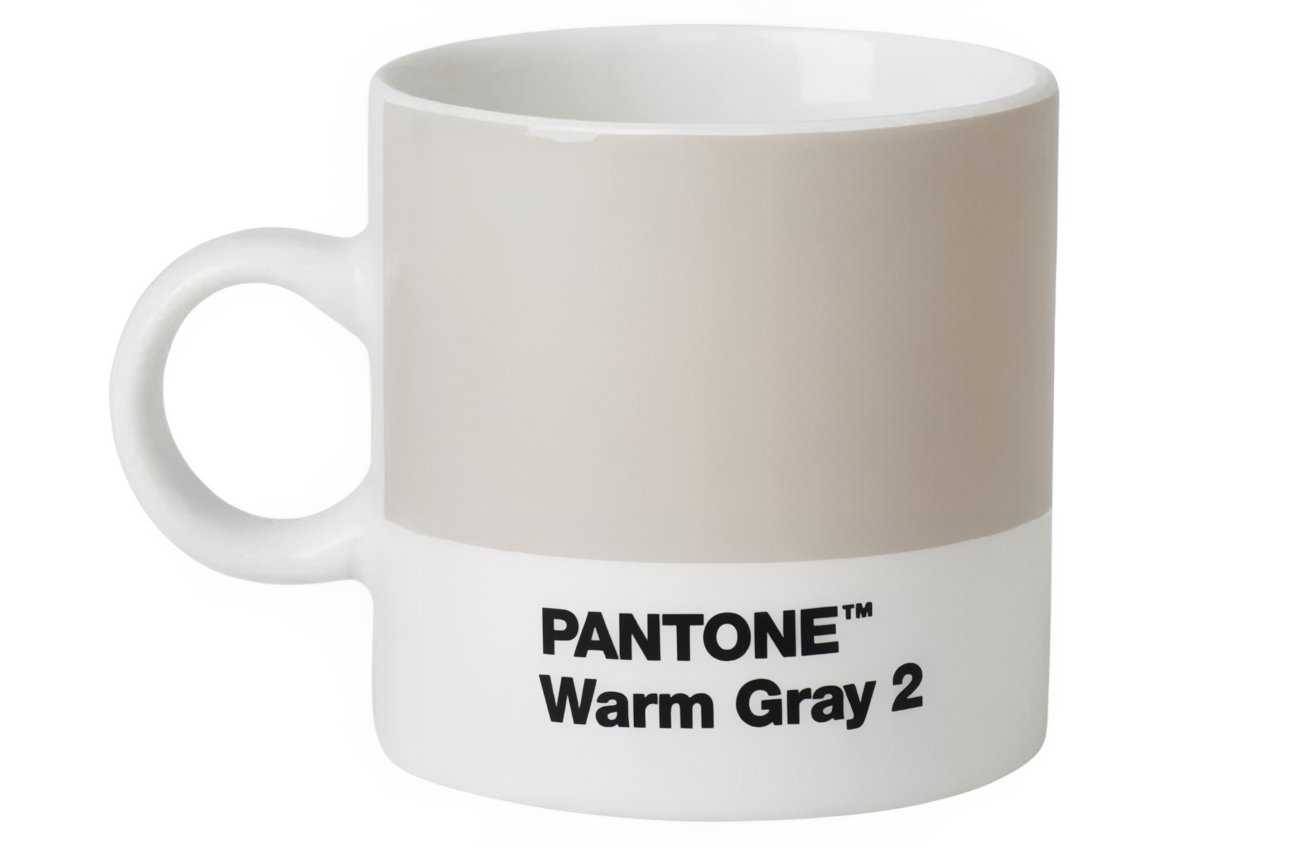 Světle šedý porcelánový hrnek Pantone Warm Gray 2 120 ml Pantone