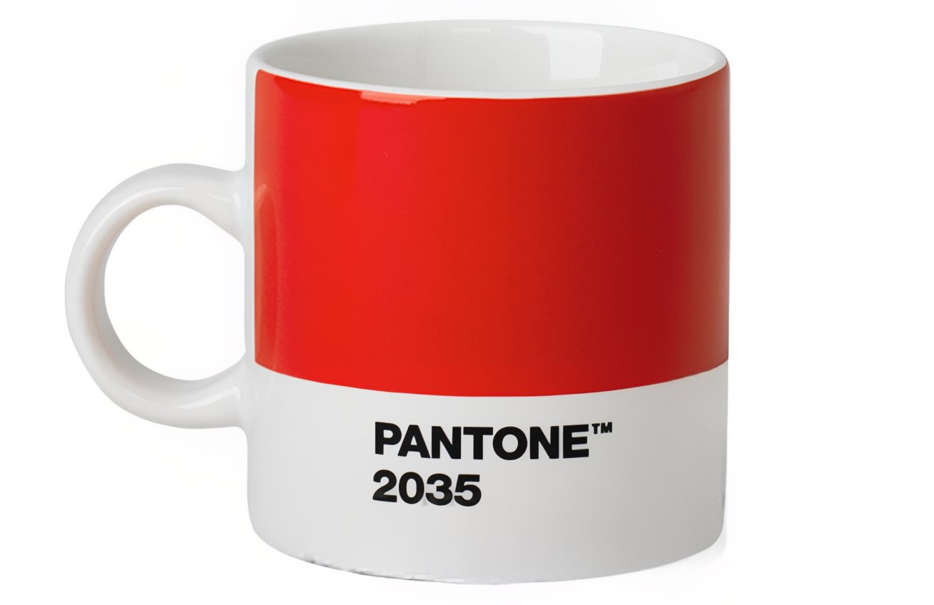 Červený porcelánový hrnek Pantone Red 2035 120 ml Pantone