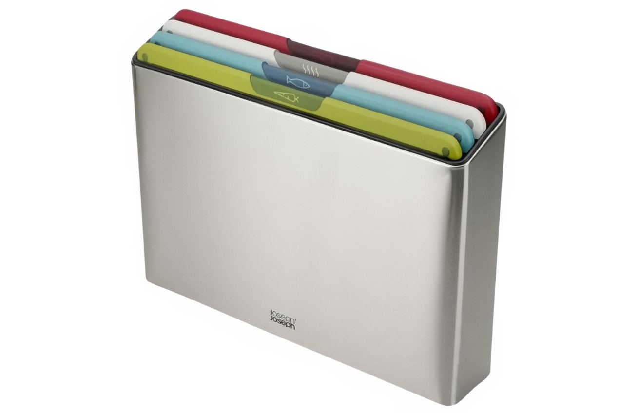 Joseph Joseph Sada čtyř plastových prkének se stojanem Folio Icon Steel 26 x 36 cm Joseph Joseph