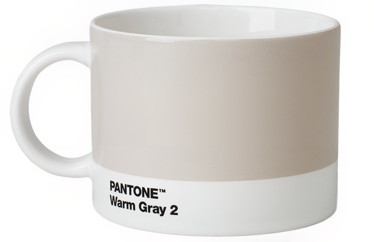 Světle šedý porcelánový hrnek Pantone Warm Gray 2 475 ml Pantone