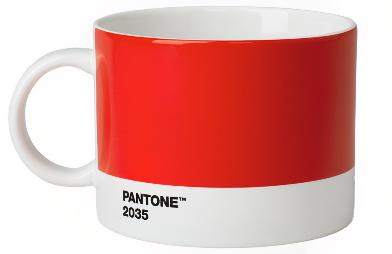 Červený porcelánový hrnek Pantone Red 2035 475 ml Pantone