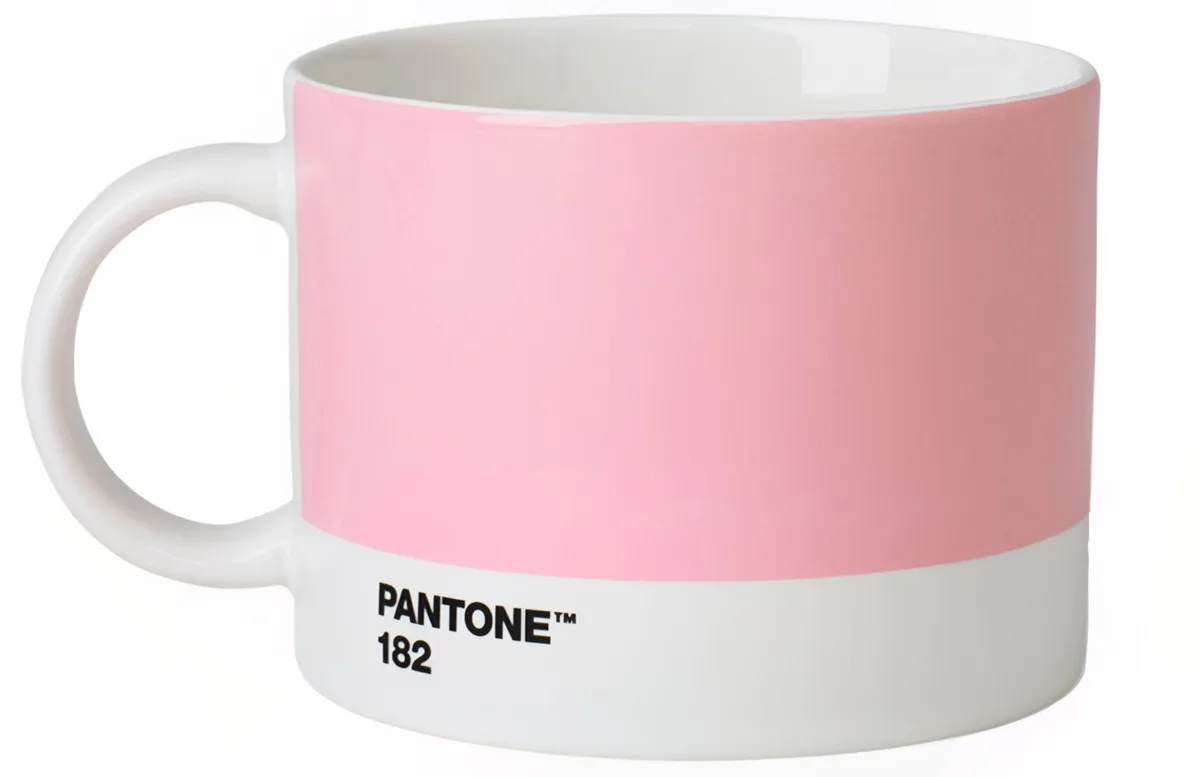 Světle růžový porcelánový hrnek Pantone Light Pink 182 475 ml