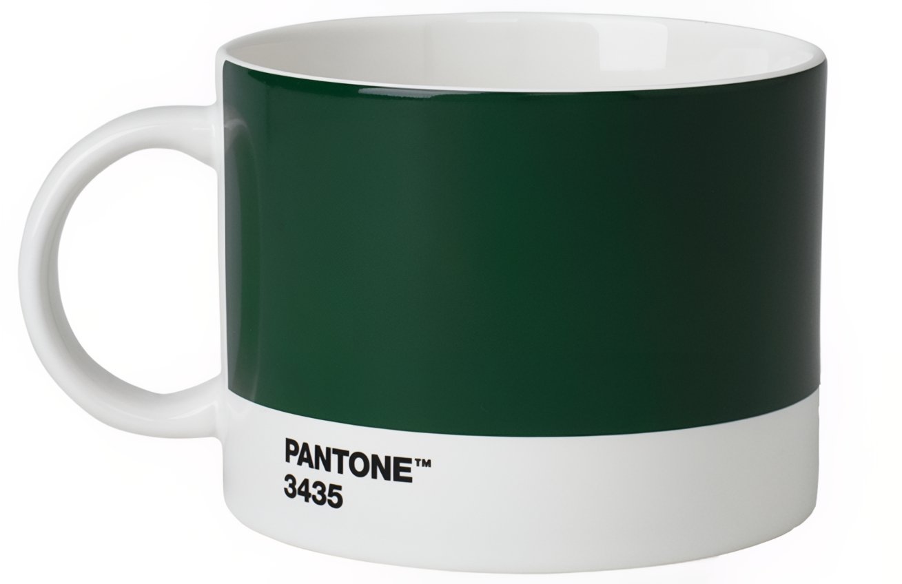 Tmavě zelený porcelánový hrnek Pantone Dark Green 3435 475 ml Pantone