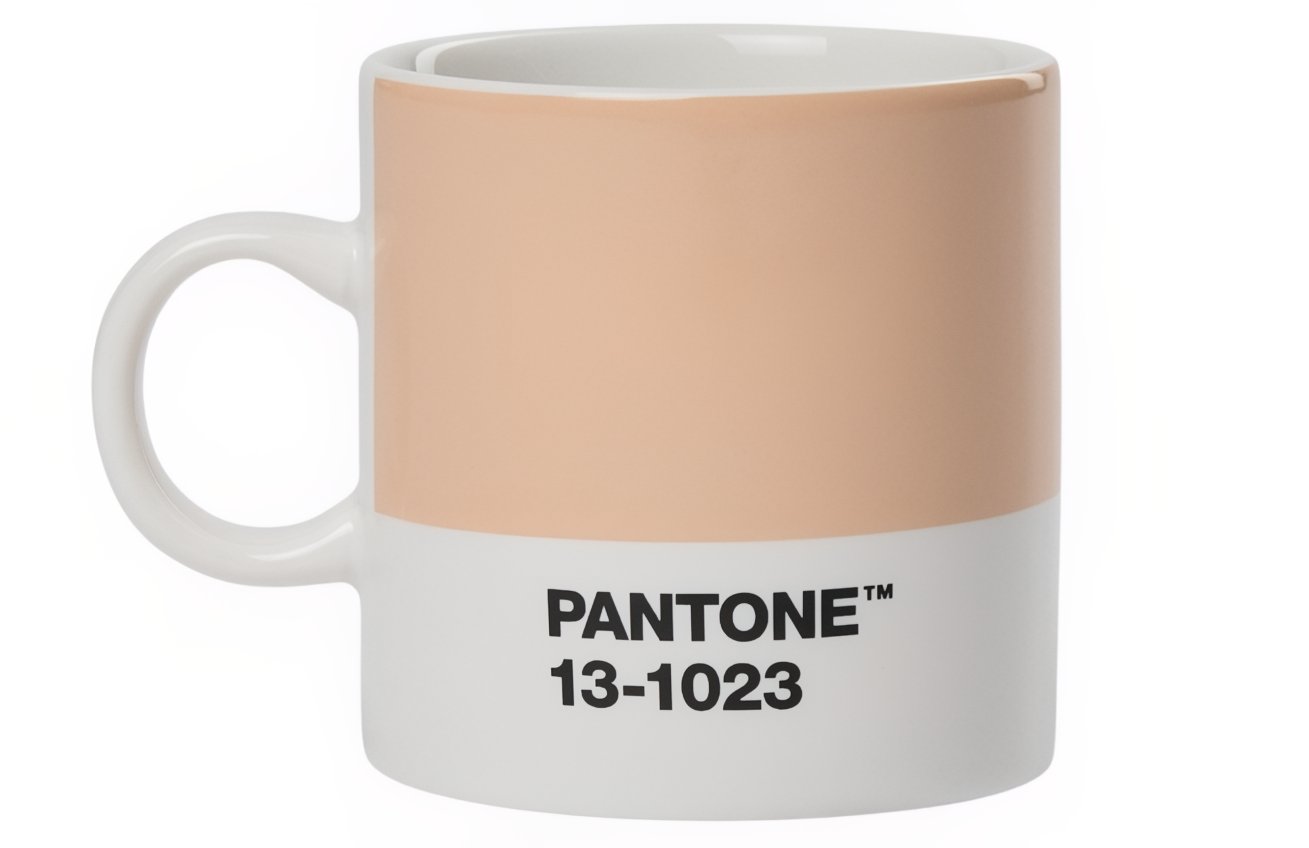 Světle oranžový porcelánový hrnek Pantone Peach Fuzz 13-1023 120 ml Pantone