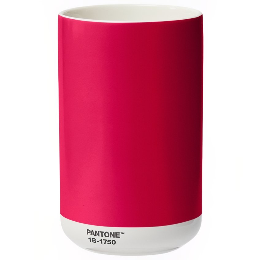 Růžová keramická váza Pantone Viva Magenta 18-1750 17 cm Pantone