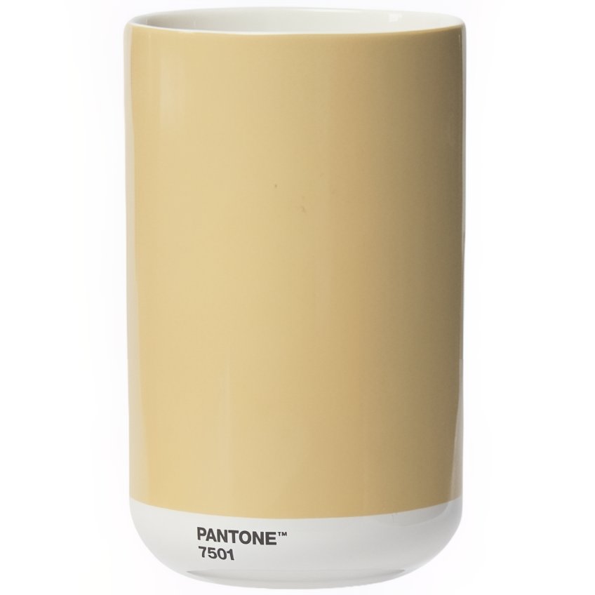 Béžová keramická váza Pantone Cream 7501 17 cm Pantone
