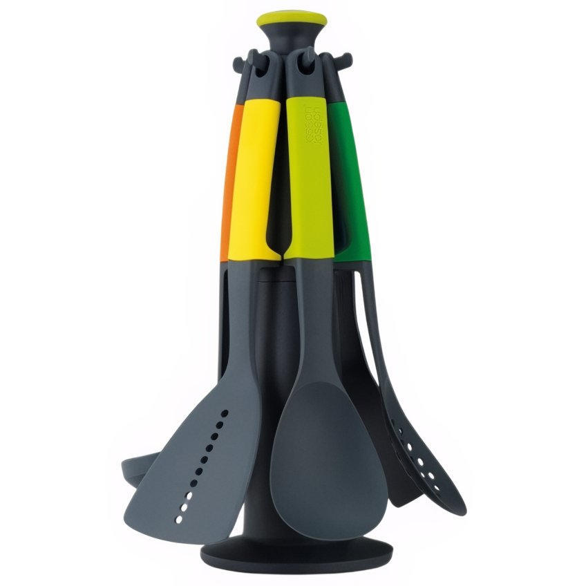 Joseph Joseph Sada barevných plastových kuchyňských pomůcek se stojanem Elevate Joseph Joseph