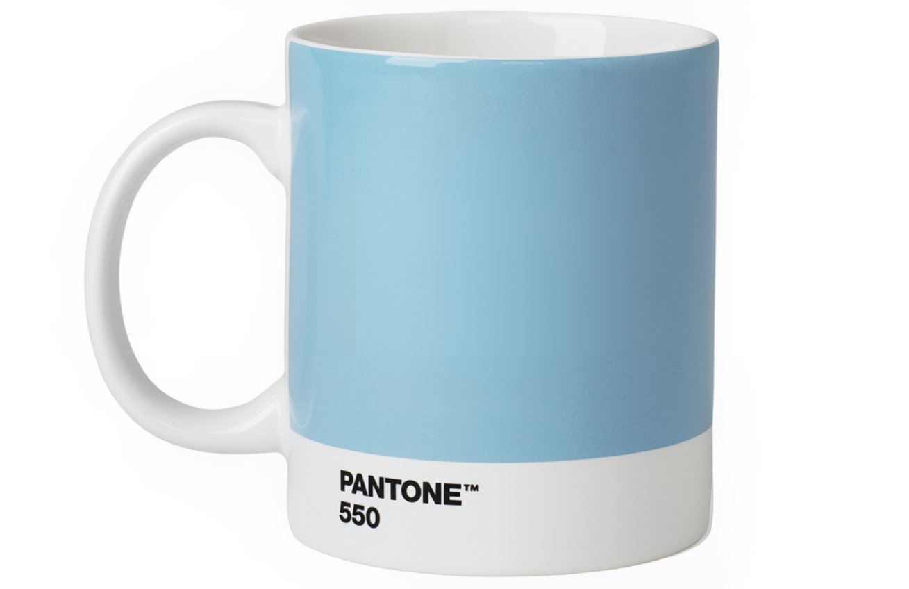 Světle modrý porcelánový hrnek Pantone Light Blue 550 375 ml Pantone