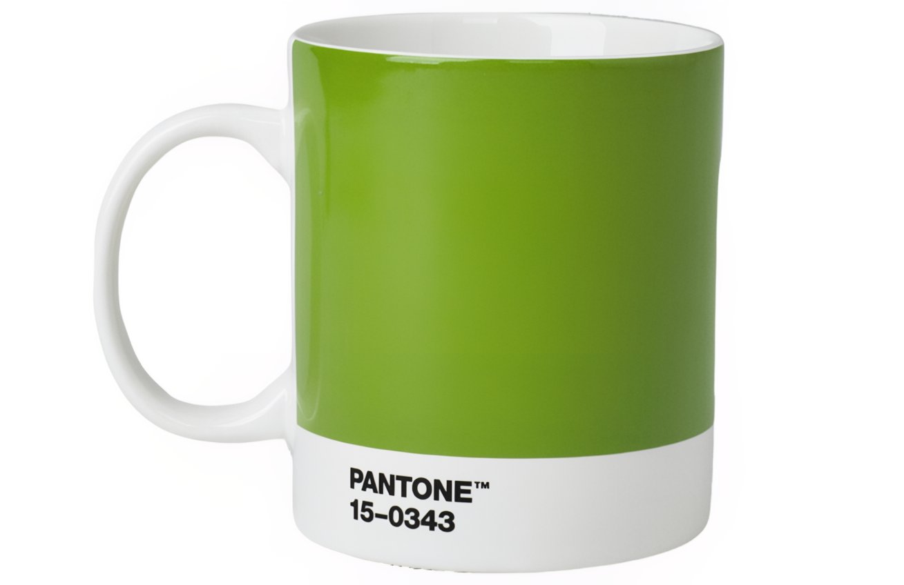 Zelený porcelánový hrnek Pantone Green 15-0343 375 ml Pantone