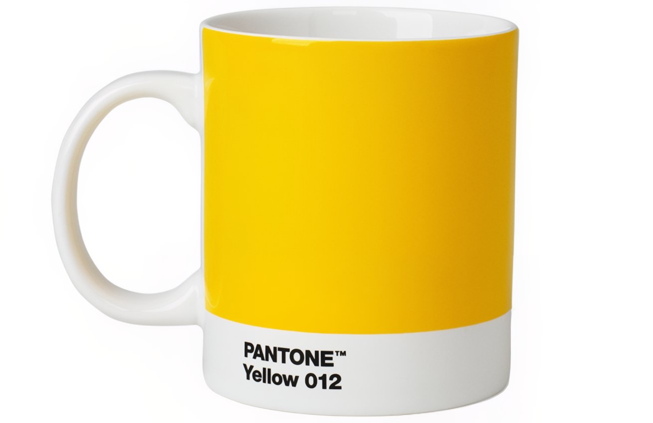Žlutý porcelánový hrnek Pantone Yellow 012 375 ml Pantone