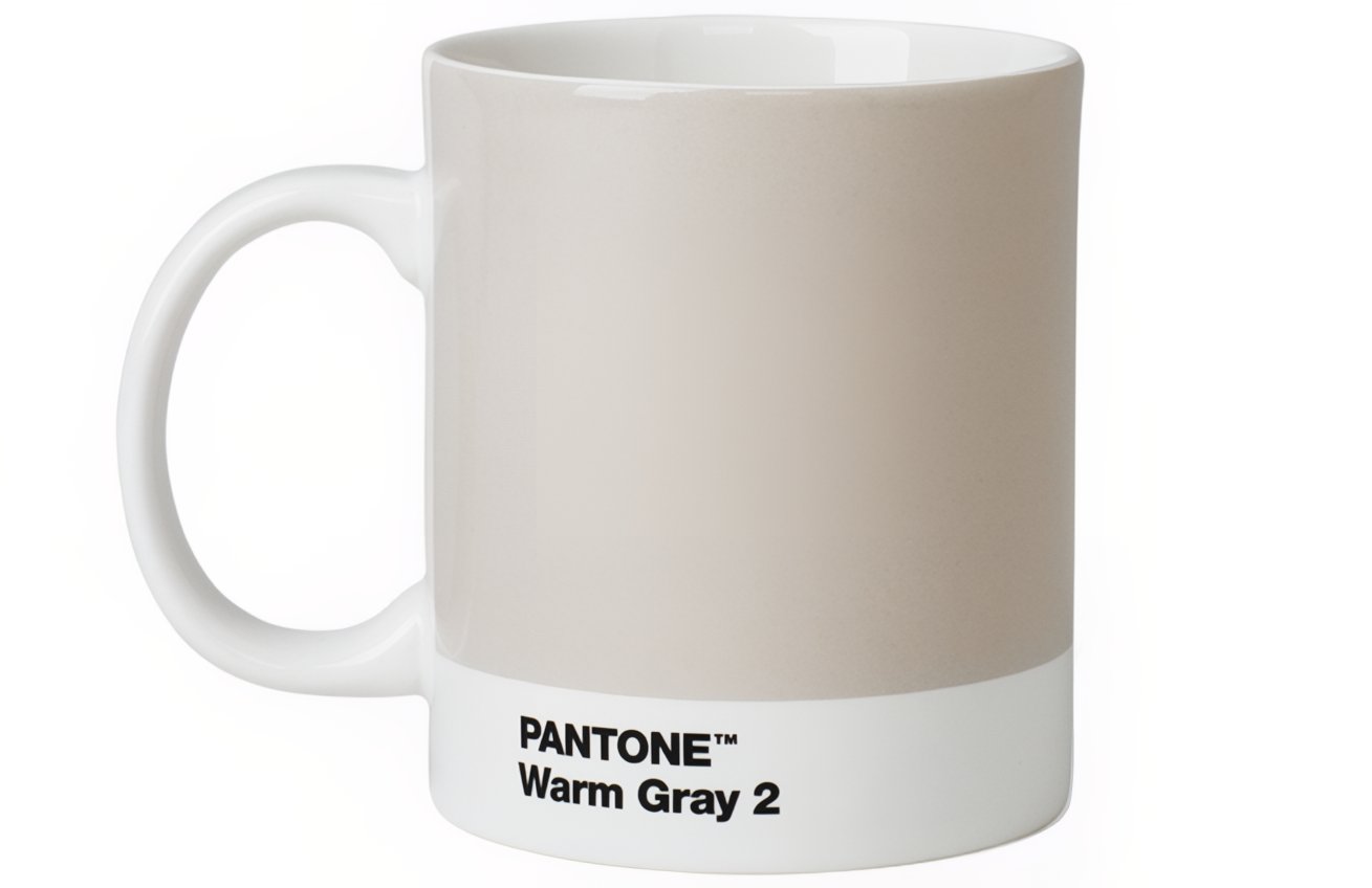 Světle šedý porcelánový hrnek Pantone Warm Gray 2 375 ml Pantone