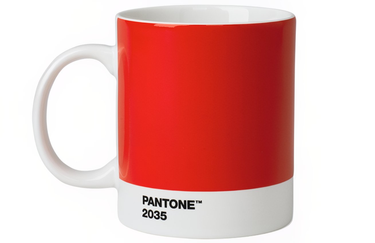 Červený porcelánový hrnek Pantone Red 2035 375 ml Pantone