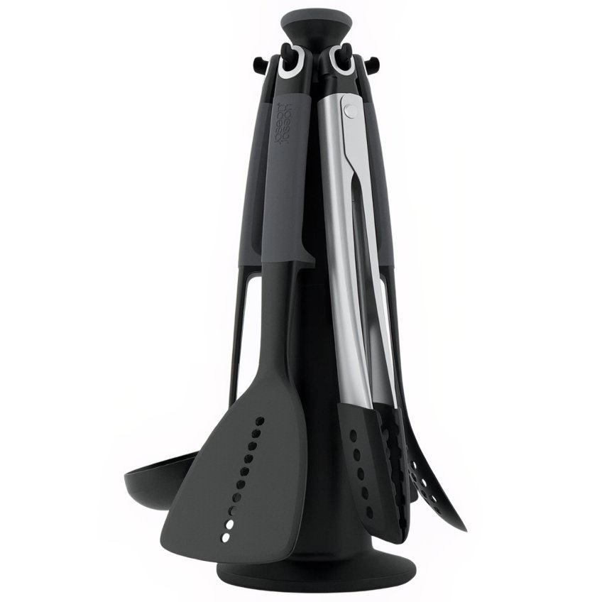 Joseph Joseph Sada plastových kuchyňských pomůcek se stojanem Elevate Black Joseph Joseph