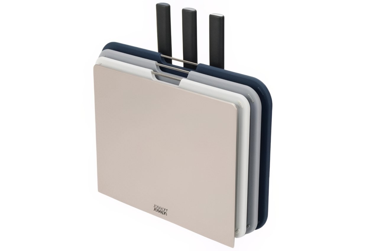 Joseph Joseph Sada tří plastových prkének a nožů se stojanem Nest Plus Joseph Joseph