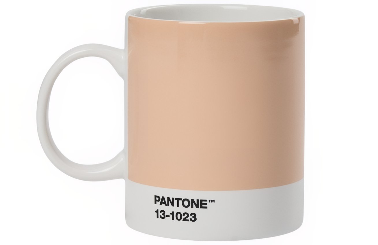 Světle oranžový porcelánový hrnek Pantone Peach Fuzz 13-1023 375 ml Pantone