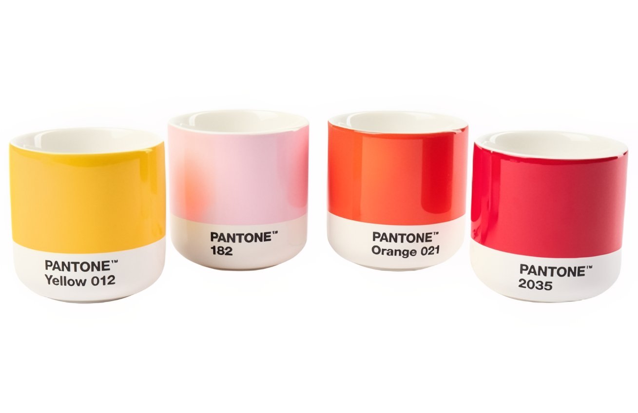 Sada čtyř barevných porcelánových hrnků Pantone II. 100 ml Pantone