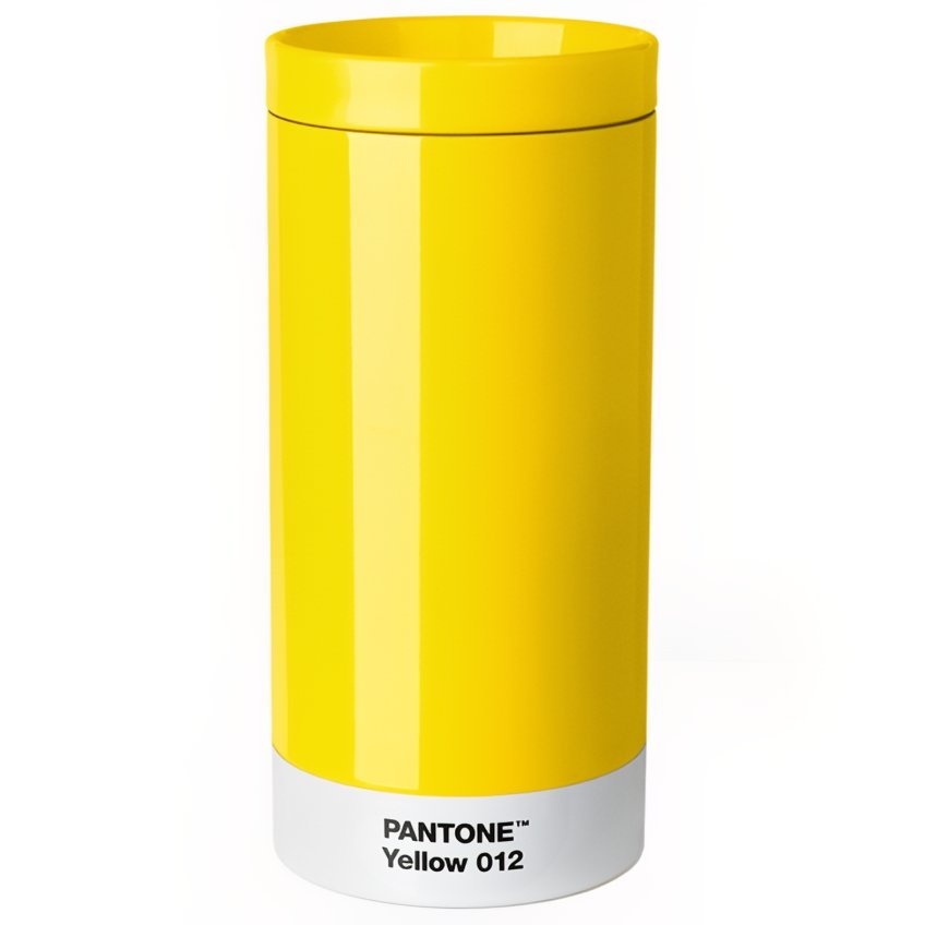 Žlutý kovový termohrnek Pantone Yellow 012 430 ml Pantone