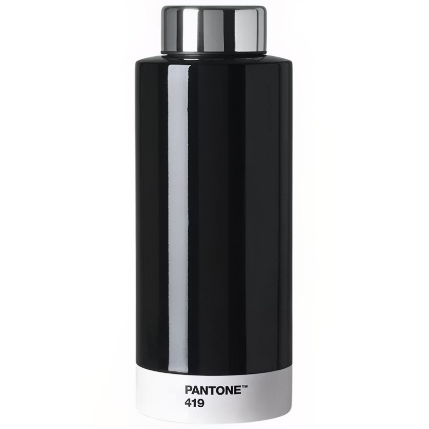 Černá kovová láhev Pantone Steel Black 419 630 ml Pantone