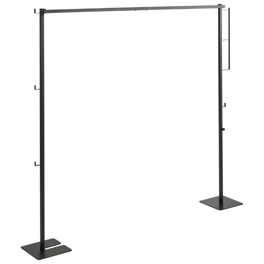 Černý kovový skládací sušák Yamazaki Tower 160 x 175 cm YAMAZAKI