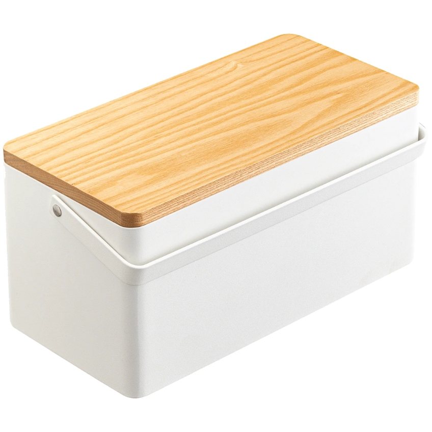 Bílý kovový organizér na šicí potřeby Yamazaki Tower 27 x 14 cm YAMAZAKI